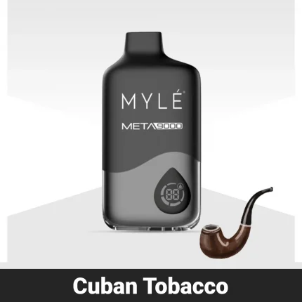 Myle Meta Cuban Tobacco 9000 Puffs Disposable 50mg in Dubai