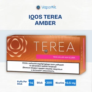 TEREA Amber Uzbekistan pack with the signature orange and white branding.