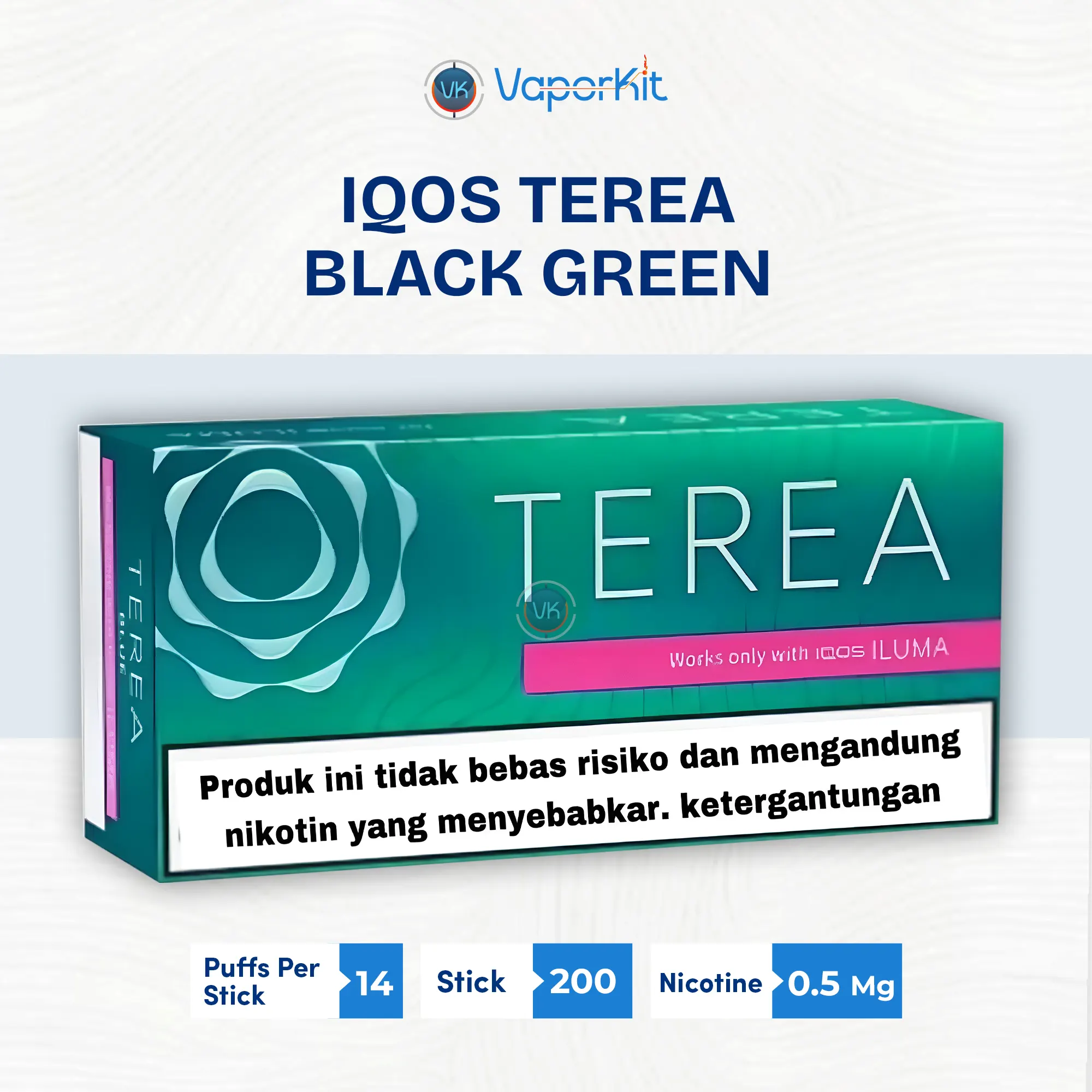 IQOS TEREA Black Green Indonesia Now for sale in UAE Online