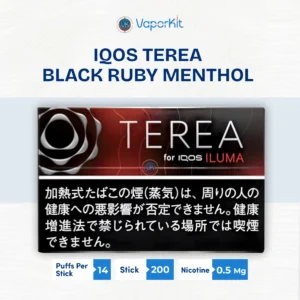 IQOS TEREA Black Ruby Menthol Japan for Vaporkit