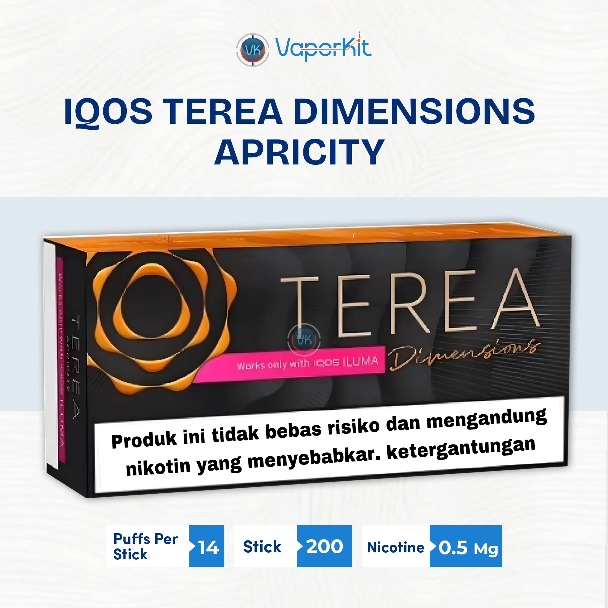 IQOS TEREA Dimensions Apricity Flavor for UAE Smokers