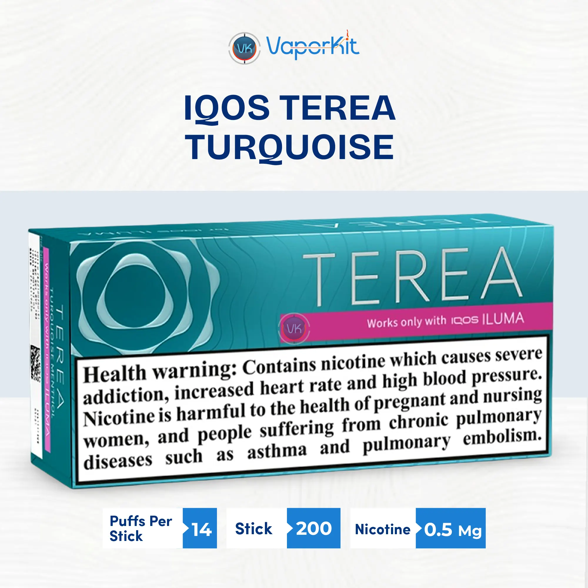 IQOS TEREA Turquoise Italy for Vaporkit