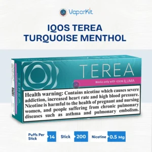 TEREA Turquoise Italy crisp menthol tobacco sticks for IQOS ILUMA - Genuine Italian Selection