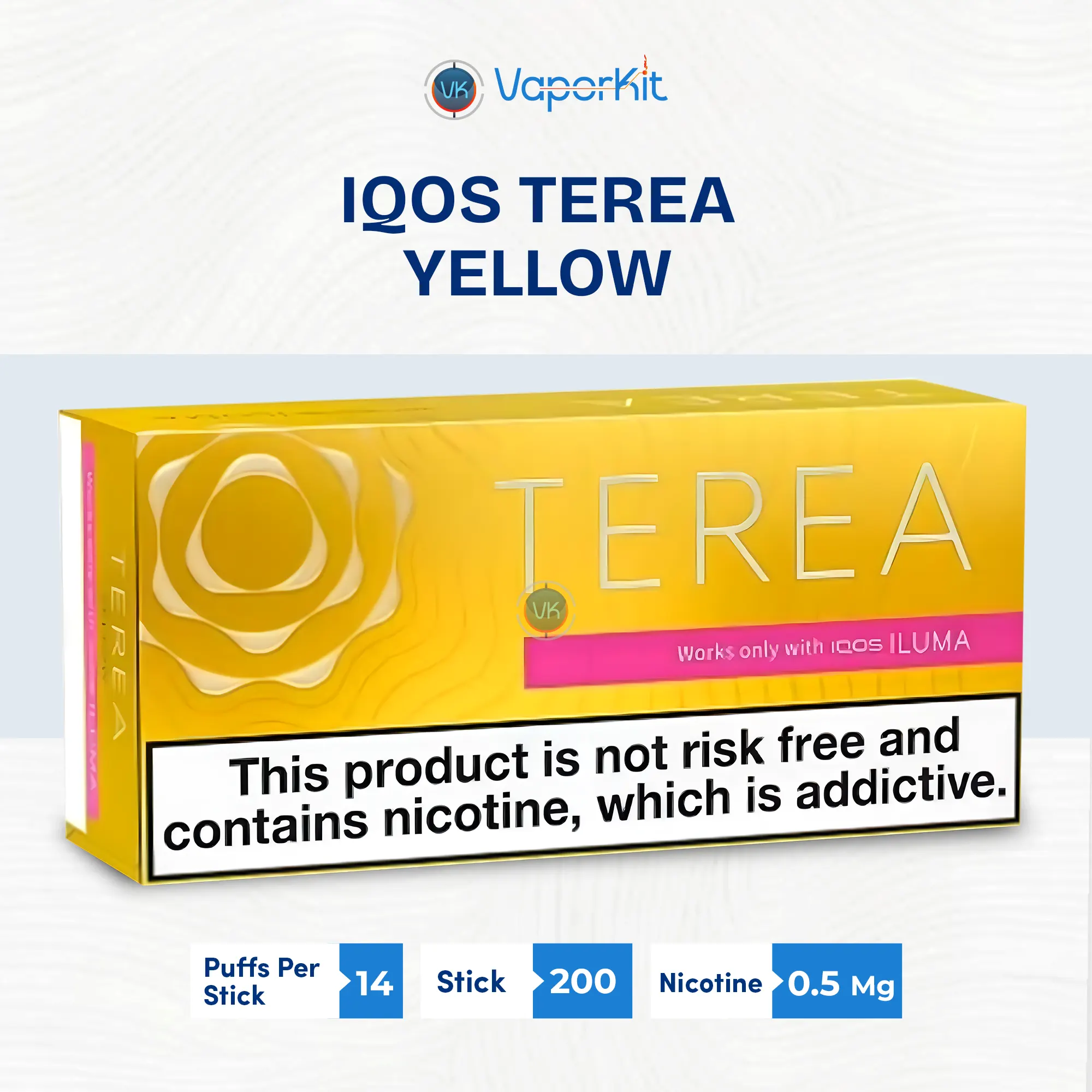 TEREA Yellow Italy tobacco sticks for IQOS ILUMA i 2026 Edition - Genuine Italian Stock