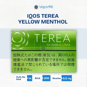 IQOS TEREA Yellow Menthol Japan for Vaporkit
