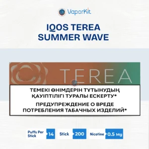 IQOS Terea Summer Wave Kazakhstan box with 200 sticks for Dubai UAE