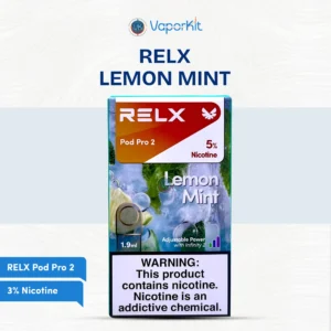 RELX Pod Pro Lemon Mint 5% vape pod with fresh lemon and cool mint flavor