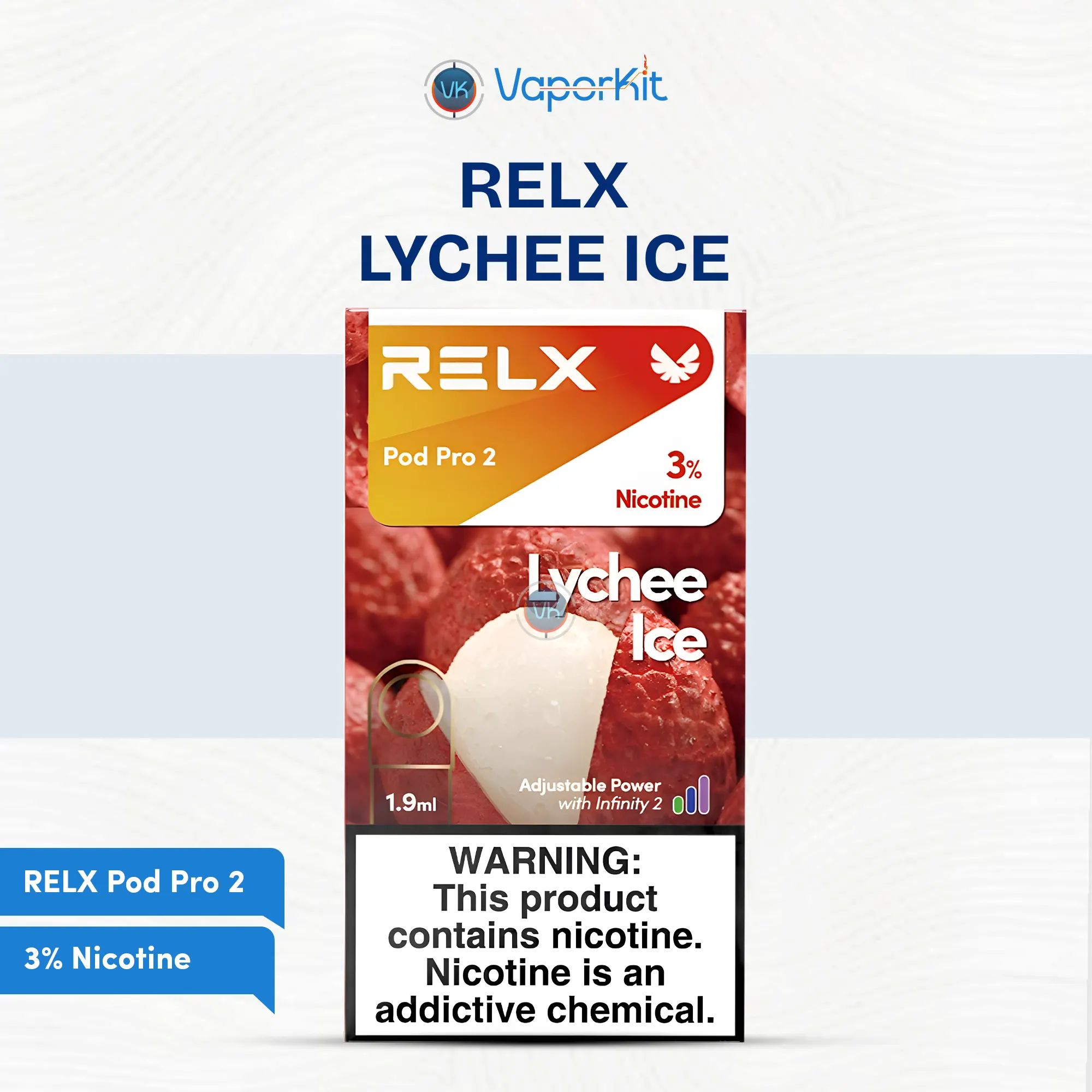 RELX Pod Pro 2 Lychee Ice 3% pods buy online in Dubai