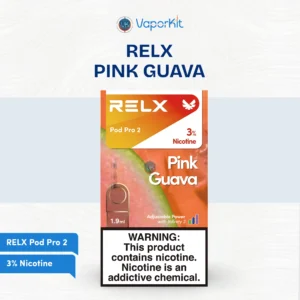 RELX Pod Pro 2 Pink Guava 3% pods with sweet tropical guava flavor available in Dubai UAE