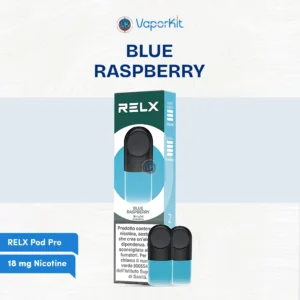 Buy RELX Pod Pro Blue Raspberry 18mg vape pod sweet blue raspberry flavor for RELX devices