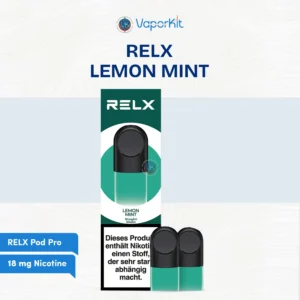 Buy RELX Pod Pro Lemon Mint 18mg vape pods with citrus mint flavor, 2-pack compatible with RELX Infinity device in UAE