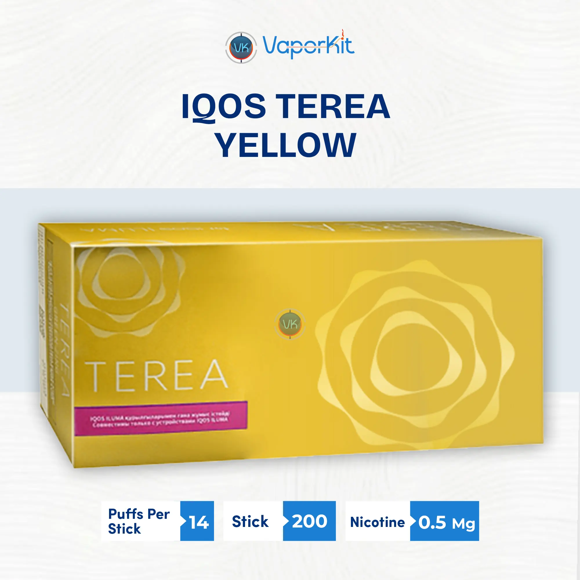 IQOS TEREA Yellow Kazakhstan flavor for UAE IQOS Smokers